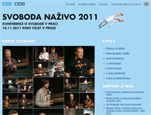 Tablet Screenshot of 2011.svobodanazivo.cz